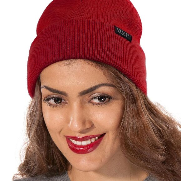 Satin Lined Winter Beanie Hats for Women Knitted Watch Hat with Silk Lining Unis - Picture 7 of 7